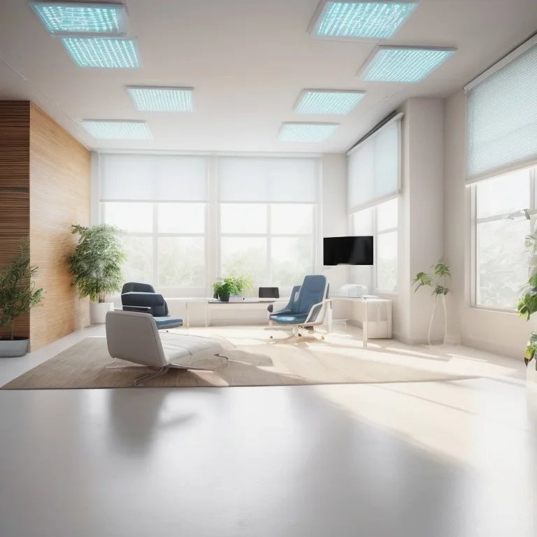 WindMaxAI Klimagerät im Innenraum mit Luftstrom Visualisierung